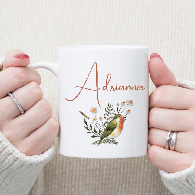 Taza De Café Ave dulce acuarela personalizada (Subido por el creador)