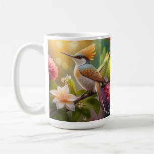 Taza De Café Ave Fantasy de Honeyeater con cresta dorada