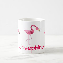 Taza De Café Ave Flamingo Rosa Personalizado