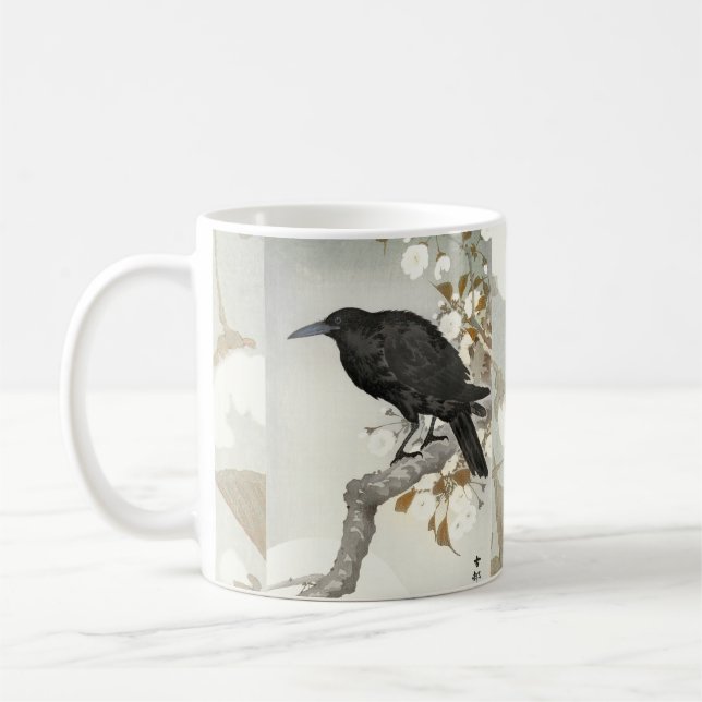 Taza De Café Ave japonesa Crow Raven Koson (Izquierda)