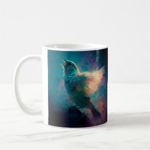 Taza De Café Ave Mágico Cantando Su Canción