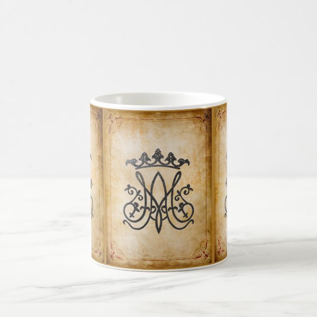 Taza De Café Ave Maria Monograma (Centro)