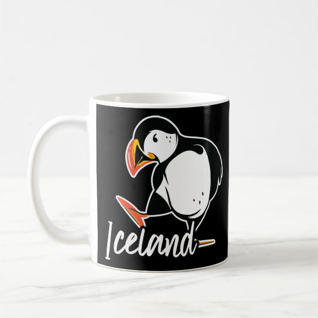 Taza De Café Ave Puffin Islandia (Izquierda)