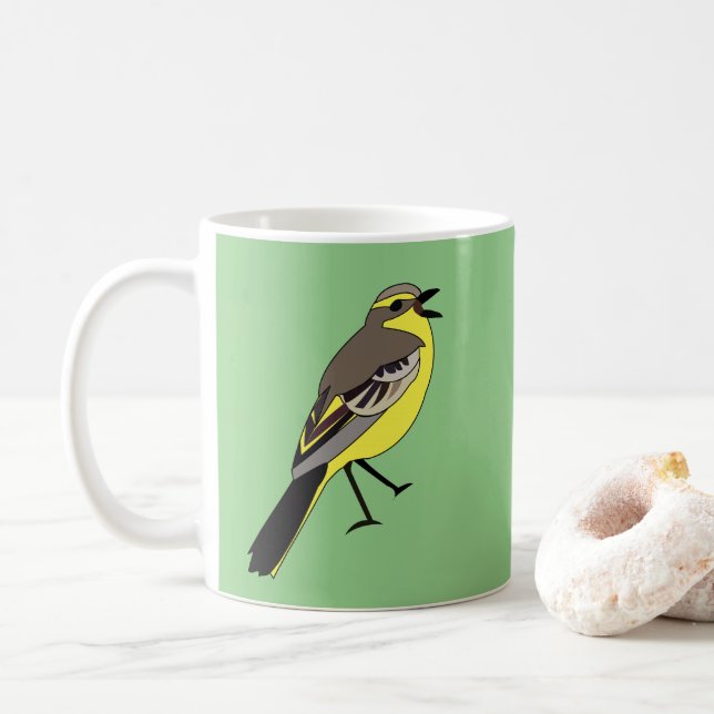 Taza De Café Ave salvaje amarillo (Con donut)