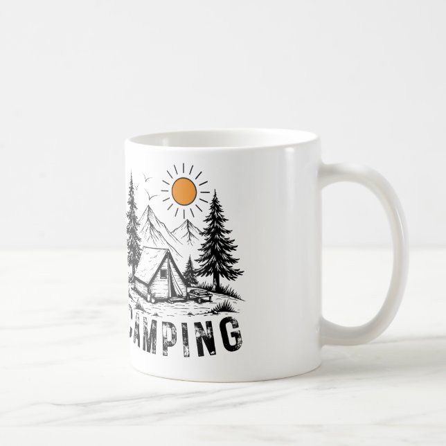 Taza De Café Aventura a la vida salvaje, campamento más (Derecha)