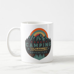Taza De Café Aventura al aire libre de camping forestal