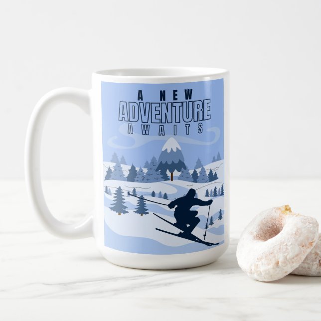 Taza De Café Aventura al aire libre snowboard Winter (Con donut)