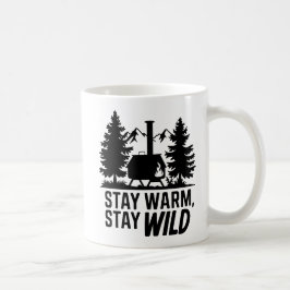 Taza De Café Aventura Camping Wood Stove Cabina Artwork