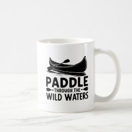 Taza De Café Aventura Canoe Silhouette Paddle Cita Arte