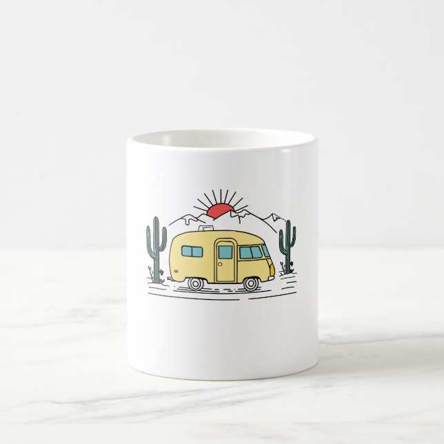 Taza De Café Aventura de camping (Centro)
