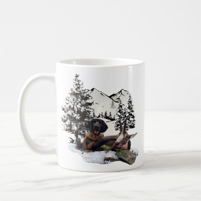 Taza De Café Aventura de caza de cabras de montaña (Izquierda)