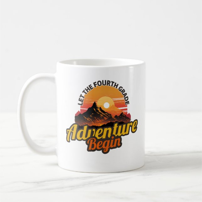 Taza De Café Aventura de cuarto grado | 4.ª Maestra (Izquierda)