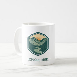 Taza De Café Aventura de montaña personalizada retro al aire li