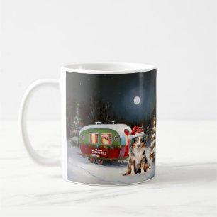 Taza De Café Aventura de Navidad Caravana del Pastor Australian