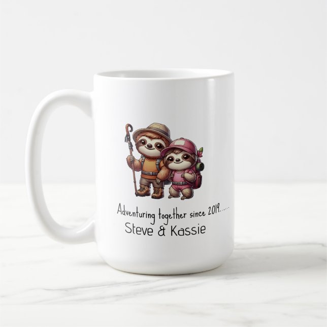 Taza De Café Aventura de pareja de eslovacos lindo desde (Izquierda)