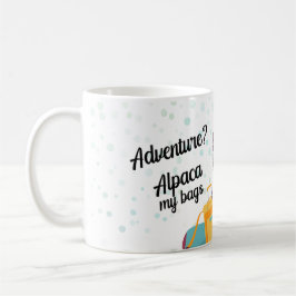 Taza De Café Aventura de Viajes espera a divertida Alpaca
