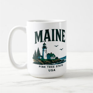 Taza De Café Aventura del faro de Maine