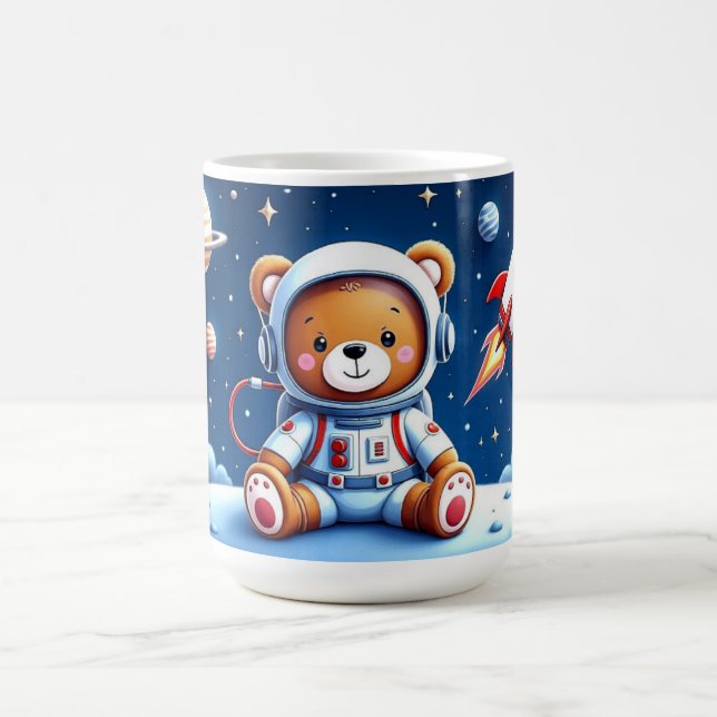 Taza De Café Aventura del osito astronauta sonriente (Centro)