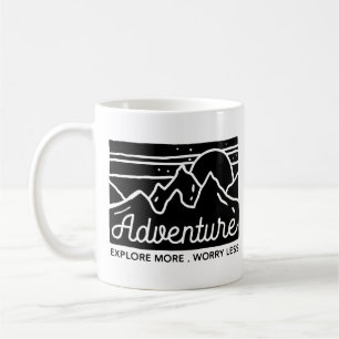 Taza De Café Aventura Explorar más preocupación menos