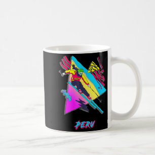 Taza De Café Aventura gráfica de esquí peruana vibrante esquiad