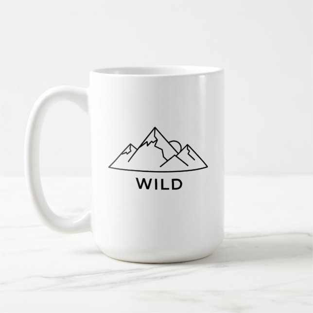 Taza De Café Aventura minimalista de Mountain WILD (Izquierda)