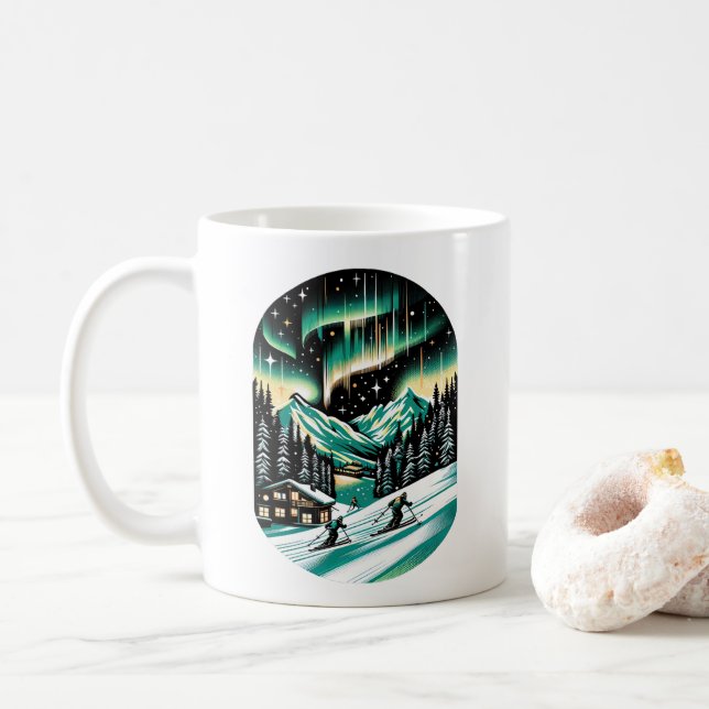 Taza De Café Aventura para esquiar Aurora (Con donut)