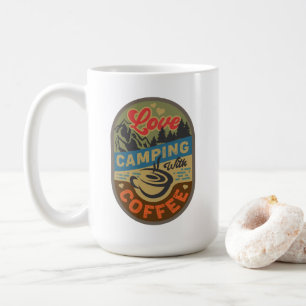Taza De Café Aventuras de aventura: Camping de amor