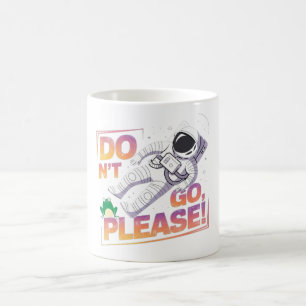 Taza De Café Aventurero Cósmico Astronauta Flotando en el Espac
