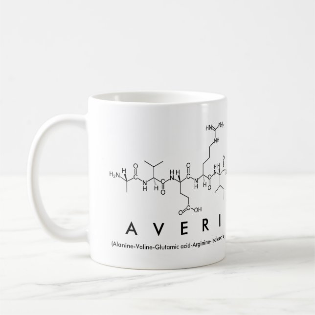 Taza De Café Averi peptide name mug (Izquierda)