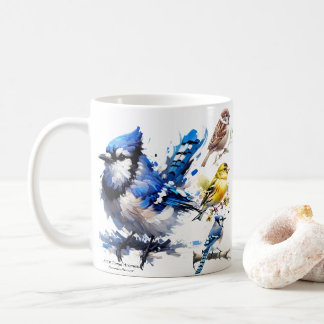 Taza De Café Aves (Con donut)