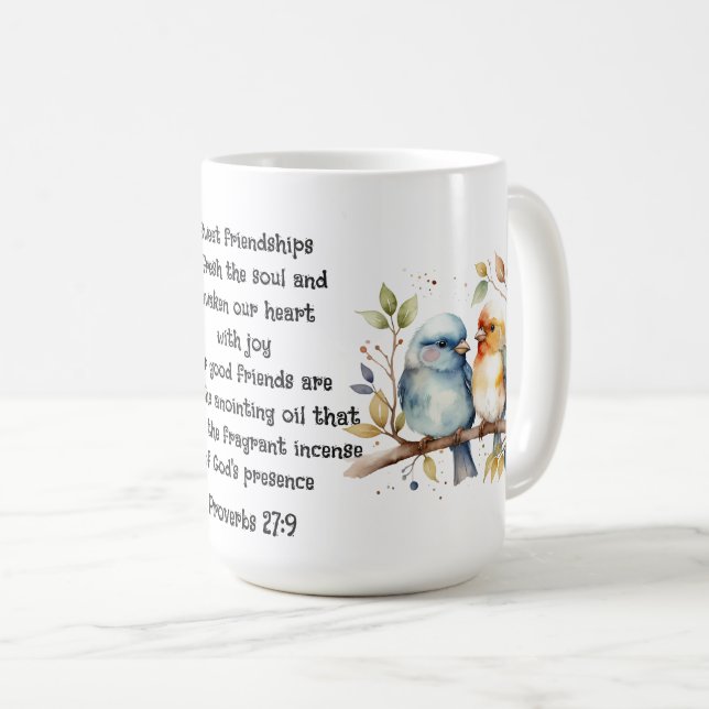 Taza De Café Aves amables proverbios cita amistad (Anverso derecho)