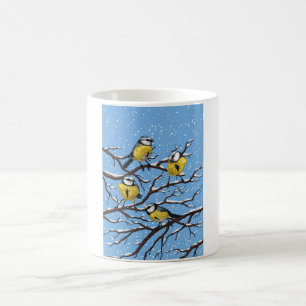 Taza De Café Aves azules en invierno