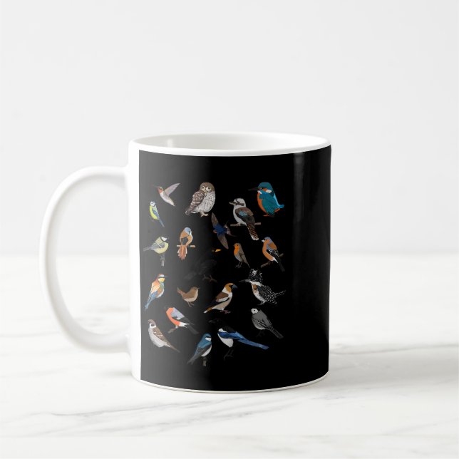 Taza De Café Aves Birdlover Birdwatcher Ornitólogo Robin Wr (Izquierda)