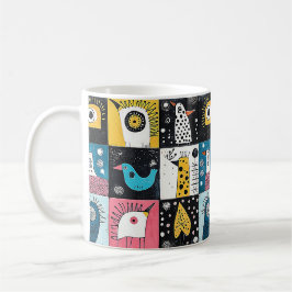 Taza De Café Aves cósmicas y sueños de doodle