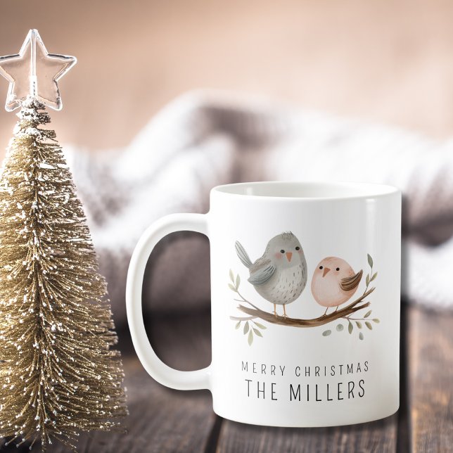 Taza De Café Aves de acuarela minimalistas (Subido por el creador)