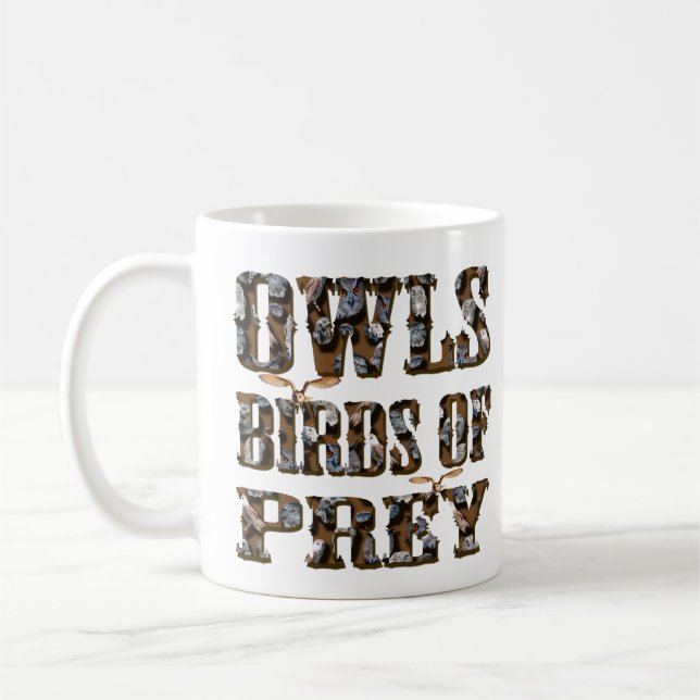 Taza De Café Aves de Búho del logo de Prey Picture, (Izquierda)