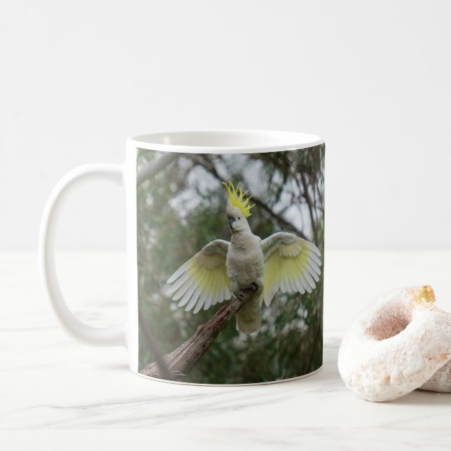 Taza De Café Aves de Cockatoo (Con donut)
