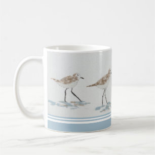 Taza De Café Aves de la costa con azul