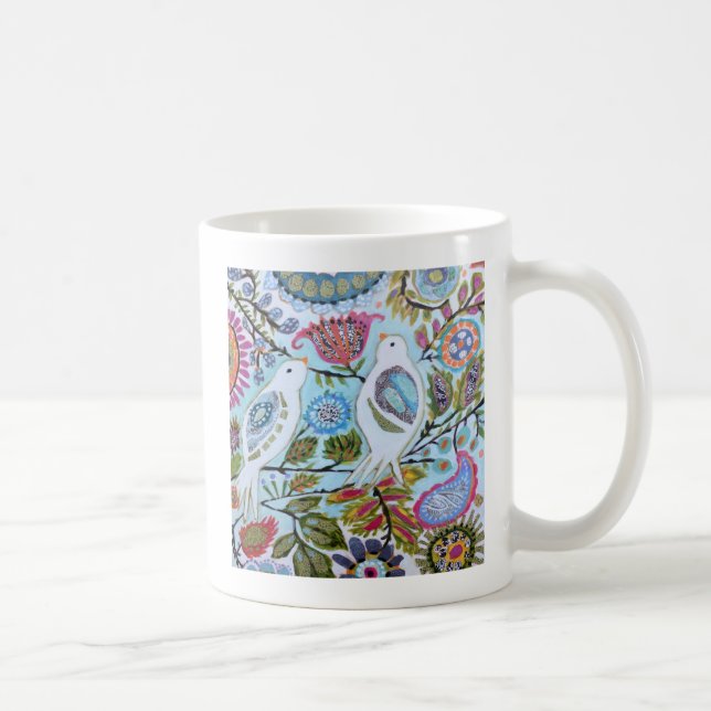 Taza De Café Aves de papel I (Derecha)