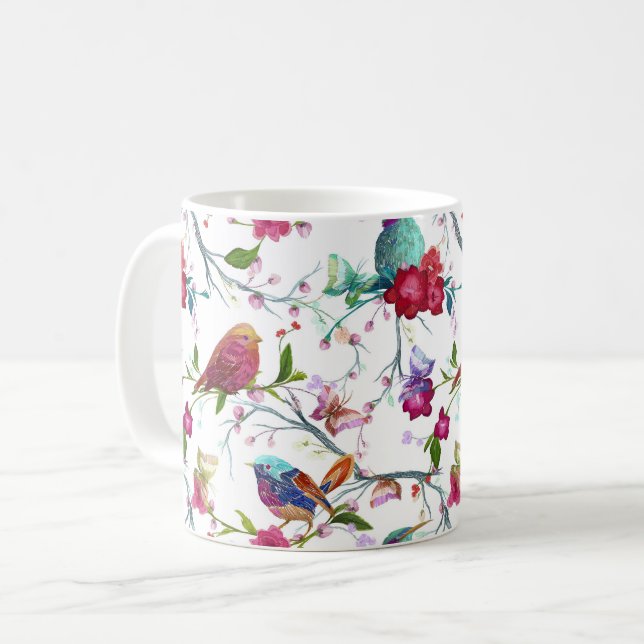 Taza De Café Aves de primavera (Anverso izquierdo)
