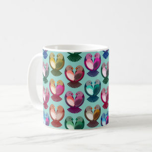 Taza De Café Aves de San Valentín enamoradas