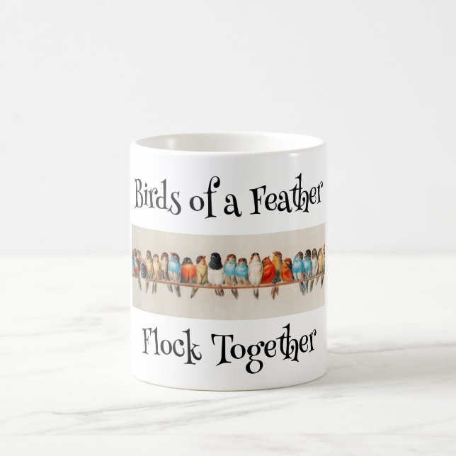 Taza De Café Aves de un café de pluma (Centro)
