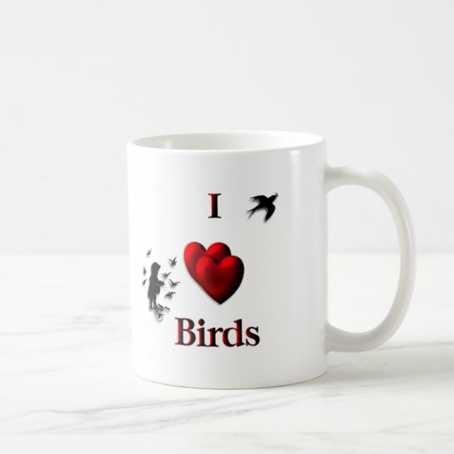 Taza De Café Aves del Corazón (Derecha)