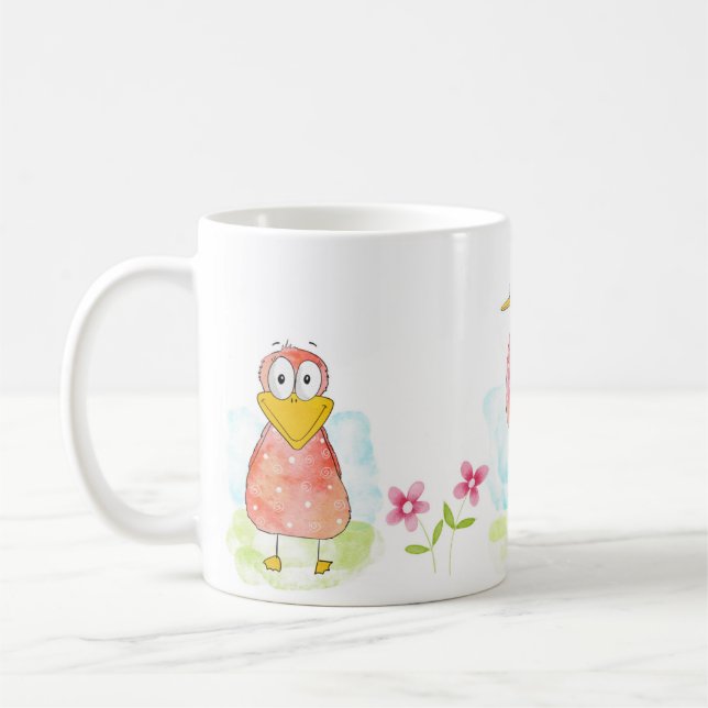 Taza De Café Aves extravagantes divertidas Café Mug (Izquierda)