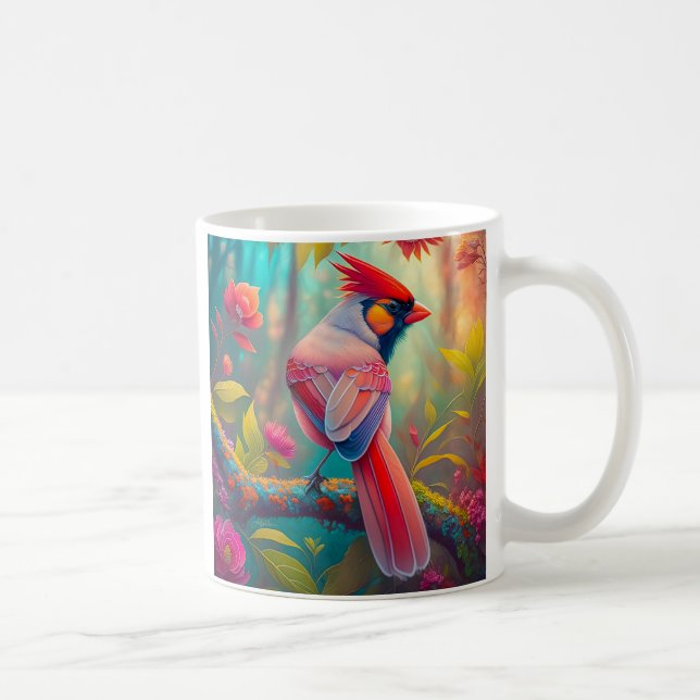 Taza De Café Aves fantasmas Cardenal masculino (Derecha)