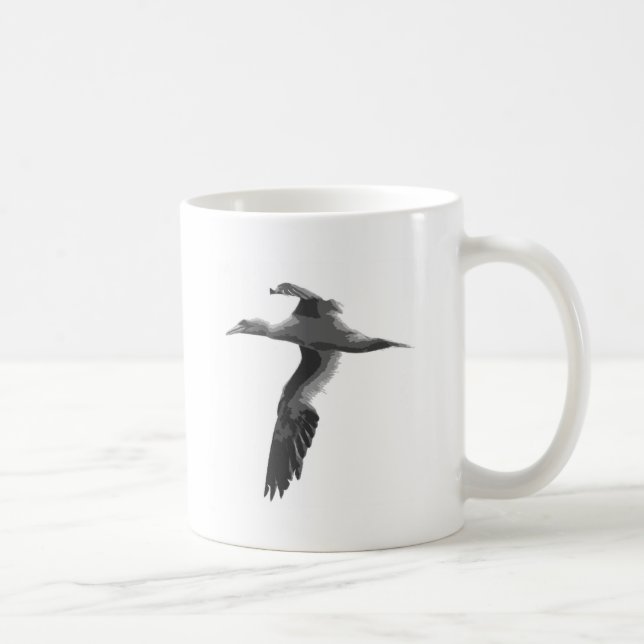 Taza De Café Aves marinas abstractas (Derecha)