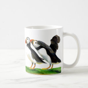 Taza De Café Aves marinas de los frailecillos en ilustraciones