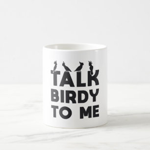 Taza De Café Aves Mirando Retro Me Hablan De Pájaros
