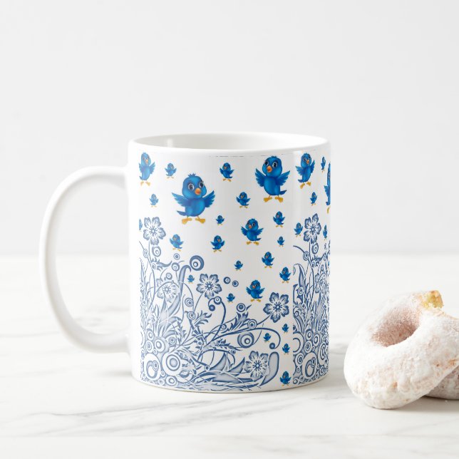 Taza De Café Aves Mug (Con donut)