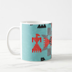 Taza De Café Aves Navajo, Vintage de etnia tribal.